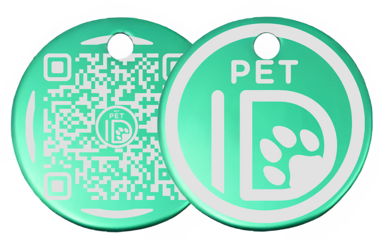 Mint Green Aluminum MyPetID Tag