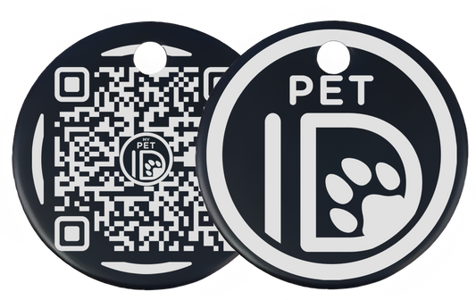 Midnight Black Aluminum MyPetID Tag