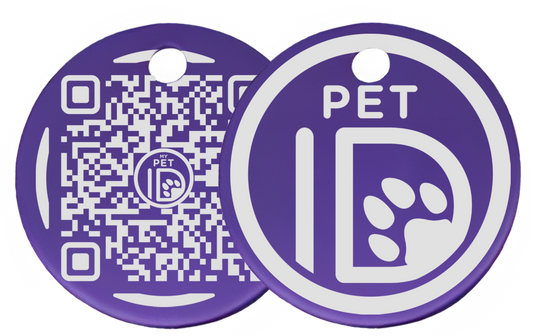 Royal Purple Aluminum MyPetID Tag