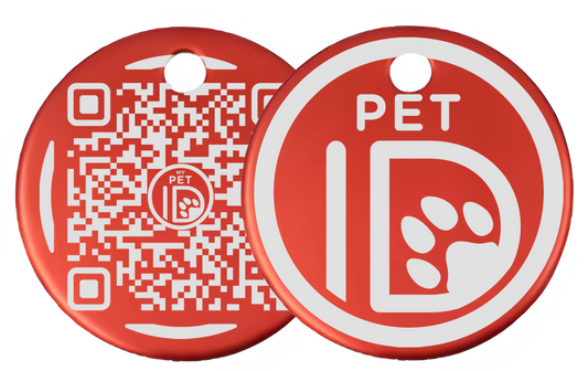 Raging Red Aluminum MyPetID Tag