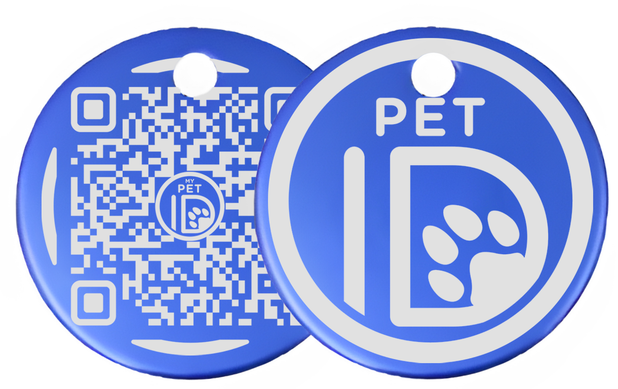Royal Blue Aluminum MyPetID Tag