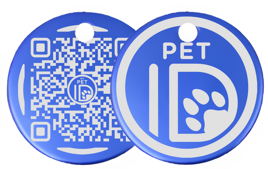 Royal Blue Aluminum MyPetID Tag